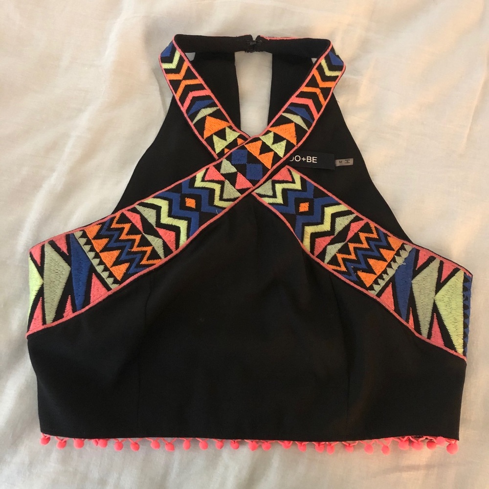 Embroidered Crop Top - Picture 1 of 6